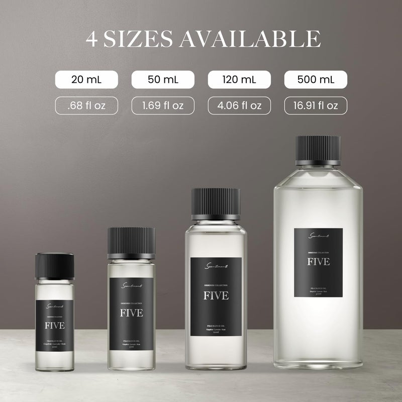 Scentiment Diffuser Oil - Five Designer Collection | Aromatherapy Home Fragrance | Luxurious Scent with Notes of Grapefruit, Lavender, Musk (50 mL) - Image 5